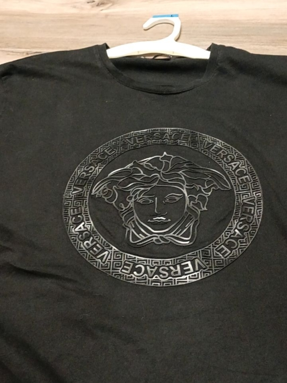 Versace Black Raised Medusa Emblem Short Sleeve Tee - Picture 6 of 7